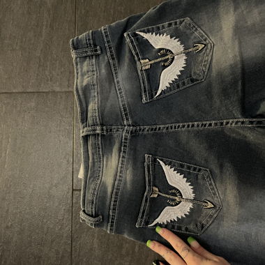 Pantaloni Y2k con stampa sul retro
