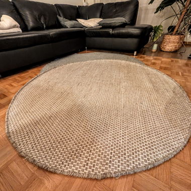 tappeto rotondo in lana Rocco beige 150cm