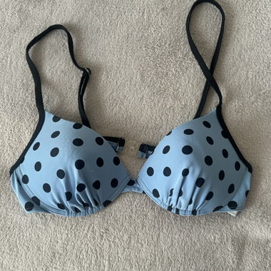 Blue Polka Dot Bikini Top 75B