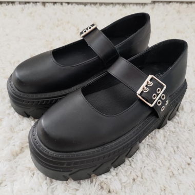 Black Veritas Platform Mary Janes