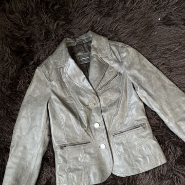 Leather blazer