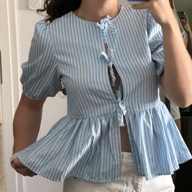 Blue Striped Blouse