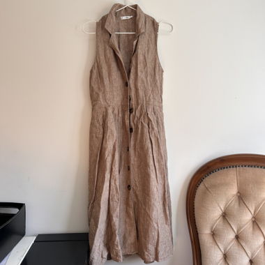 brown mango dress