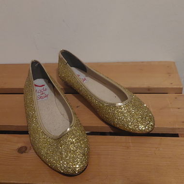 Ballerine glitter dorate