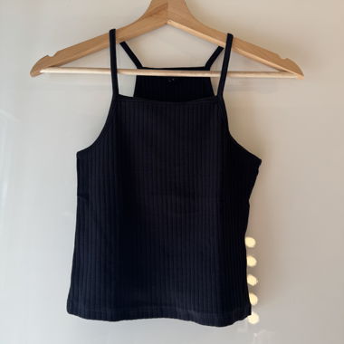 Tally Weijl Ribbed Cami Top Black S