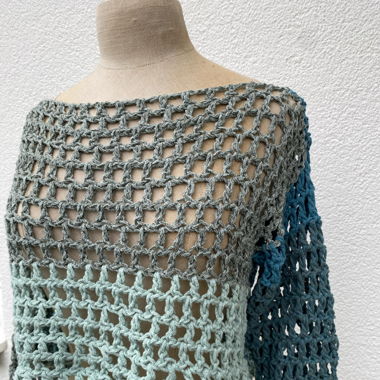 handmade crochet mesh top