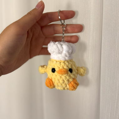 Giocattolo Peluche Anatra Cuoco Fatta a Mano all’Uncinetto