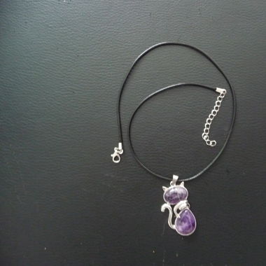 Collana con Gatto (Ametista)