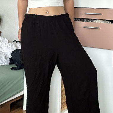 Pantaloni Larghi in Tessuto