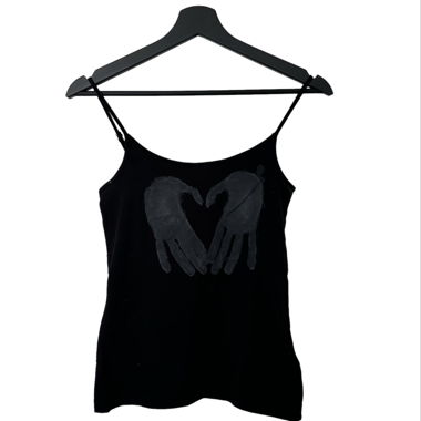 Tank top with hand print