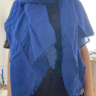 Sciarpa blu grande