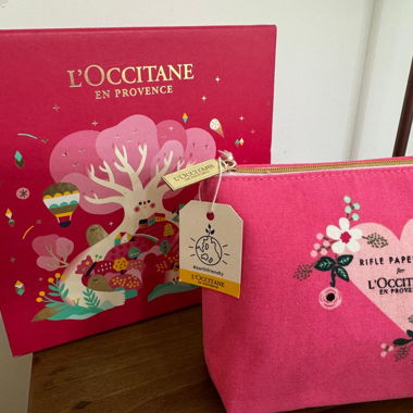 Prodotti L’Occitane con borsa in tessuto e confezione regalo