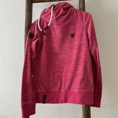 Felpa in pile rosa con coulisse