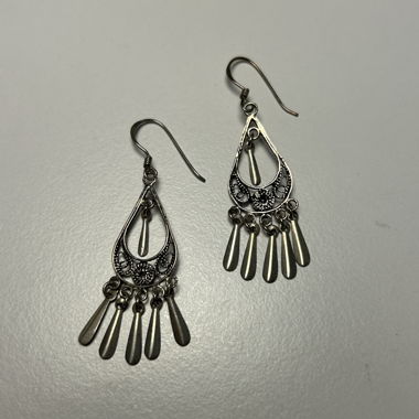 Silver earrings