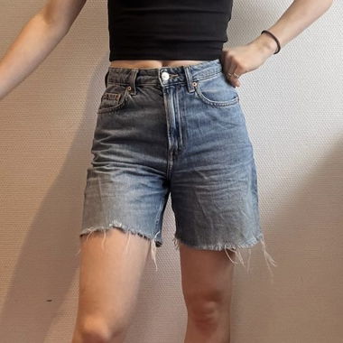 jeans- shorts washed blue