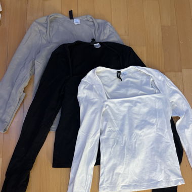 Lot de 3 Crop Tops à Manches Longues