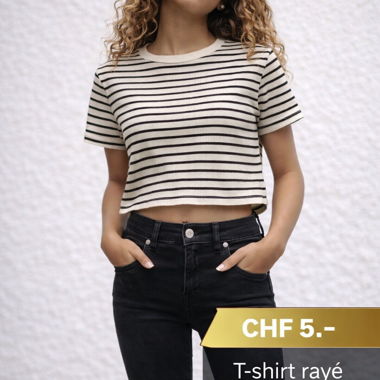 T-shirt corto a righe