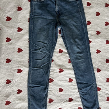 Curvy-Jeggings aus blauem Denim