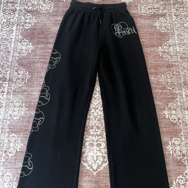 Pantalons de jogging Ed Hardy Y2K avec cristaux