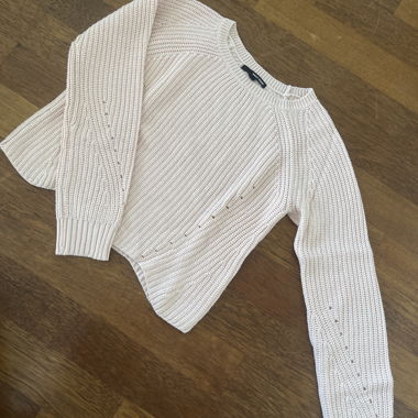 Maglione in maglia rosa