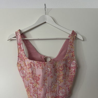 Bustier rosa e dorato Bershka