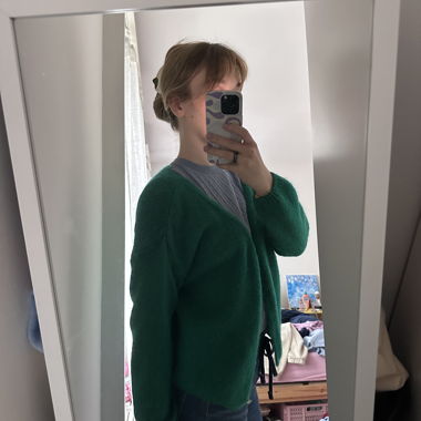 Green knit cardigan TU