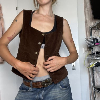 Gilet en velours côtelé vintage