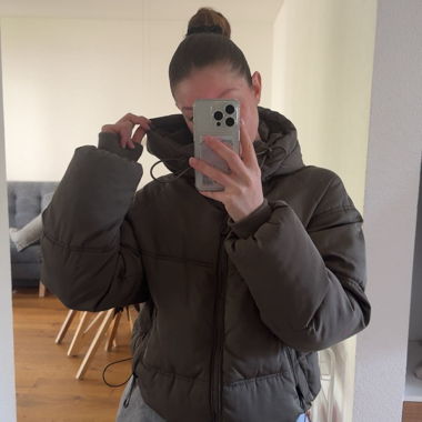 Winterjacke grün oversize