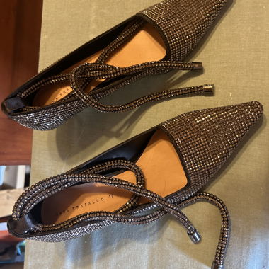 Sparkly Zara Kitten Heels