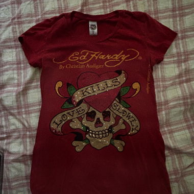 T-shirt Ed Hardy rosso 