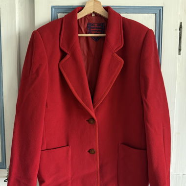 Giacca blazer rossa in lana