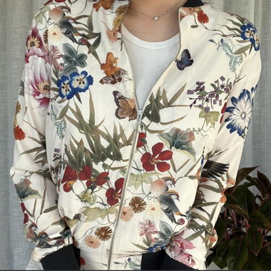 Veste bomber fleurie