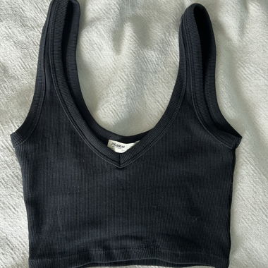 Pull&Bear Black Cropped Top