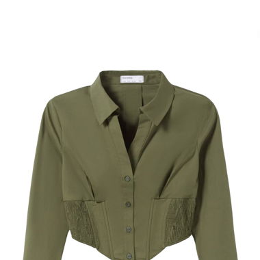 Bershka - Bluse in Oliv