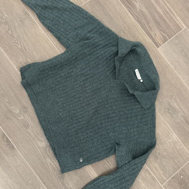 Grey-green knit sweater