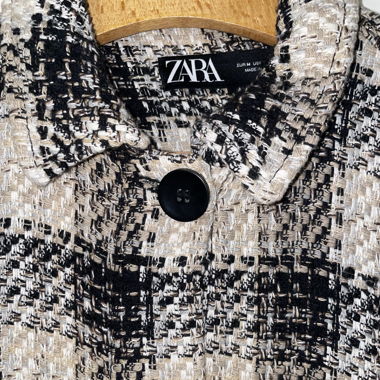 ZARA hemdjacke, kartiert 