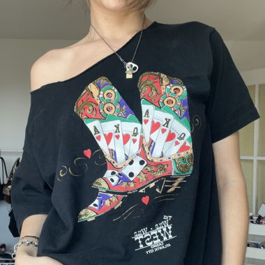 vintage off the shoulder shirt