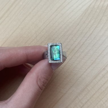 Green Vintage Rectangular Ring