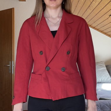 Roter Vintage-Blazer von Karl Lagerfeld, Grösse S