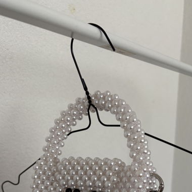 Sac à main noir en perles fait main