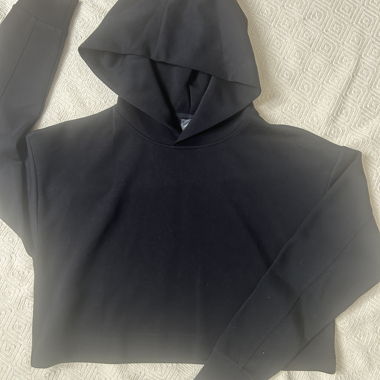 Stronger Black Cropped Hoodie