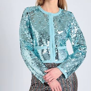 & other Stories Blazer con paillettes in sky blue