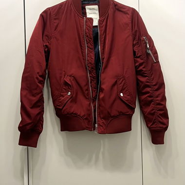 Bershka Red Bomber Jacket