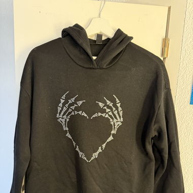Hoodie mit Strasssteinen
