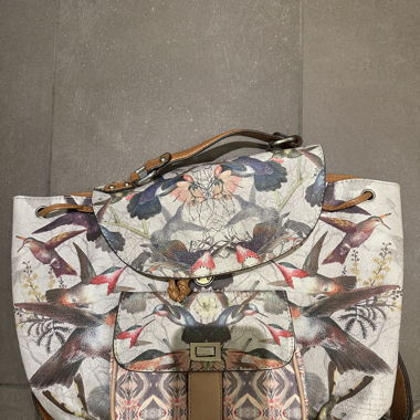 Sac à dos élégant avec motifs d’oiseaux 