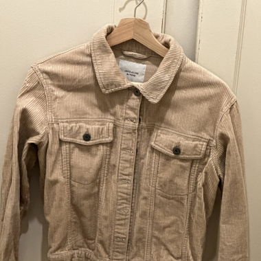 Veste en velours côtelé beige Jacqueline de Yong 