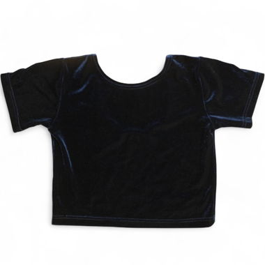 Top en velours bleu foncé