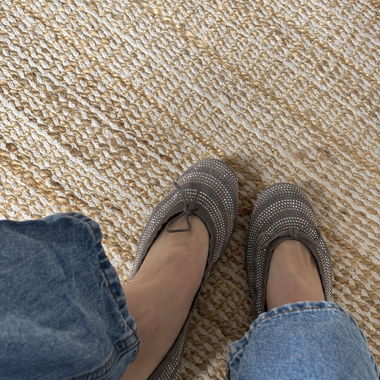 Ballerines grises avec strass