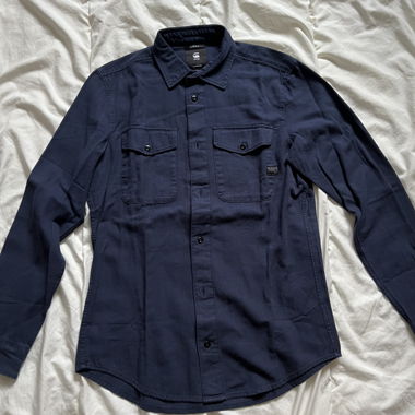 G-Star RAW Navy Utility Shirt – Slim Fit