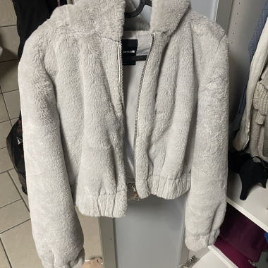 Veste en fausse fourrure grise TALLY WEiJL M